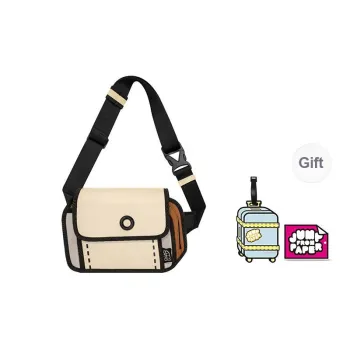 JumpFromPaper Polyester Sling Bag Regular Unisex Light Coffee