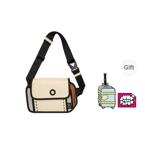 JumpFromPaper Polyester Sling Bag Regular Unisex Light Coffee