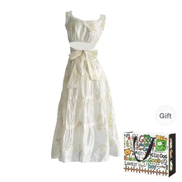 BVODE Sleeveless Dresses Women's Apricot Shopping Bag-1