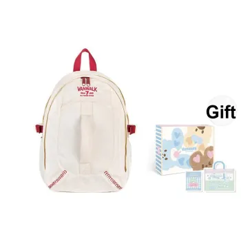 VANWALK Polyester Backpack Tubas Unisex Vintage White/Baseball Red/Vintage Green
