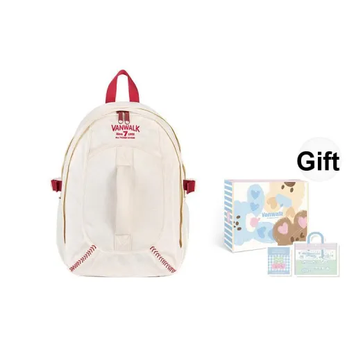 VANWALK Polyester Backpack Tubas Unisex Vintage White/Baseball Red/Vintage Green