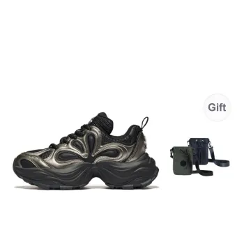 Palladium Petal Shoes Wear Resistant Slip Resistant Low Top Chunky Sneakers Women's Black