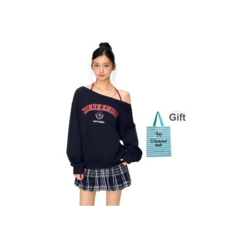 WEEKEND HUB Универсальный Off Плечо Толстовка Женские