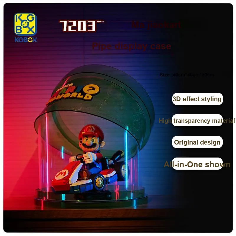 KGBOX 72037 Mario Go Kart Mario Acrylic Display Case Storage Dust Cover Model Accessories-5