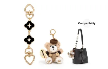Lan Bao Fan Microfiber Alloy Bag Accessory Women's Gold