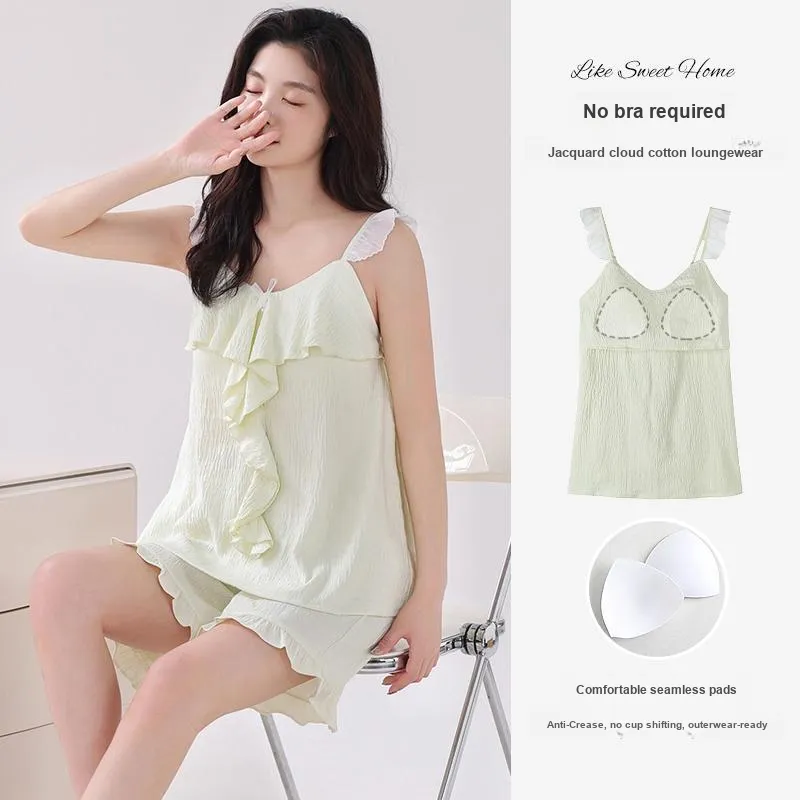 FENTENGCARE Pajama Set Women's Light Green-3