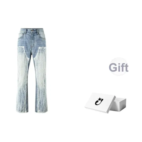 CEEC LA Джинсы Унисекс Деним Синий