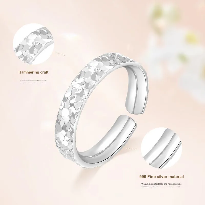 JINLIUFUJIXIANG Silver Of All Feet Rings Women's-8