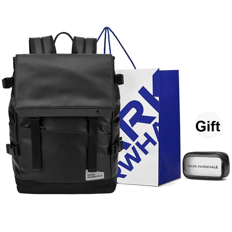 FAIRWHALE Wind Style Collection Fabric Lightweight Laptop Backpack Regular Men's Black