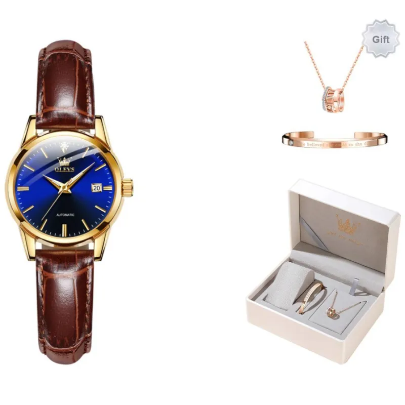 OLEVS Minimalist Series Mechanical Movement Watch Women's Watch White Dial-13