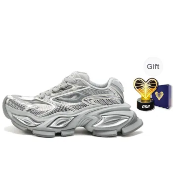 OGR Chunky Sneakers Unisex Low Top Silver