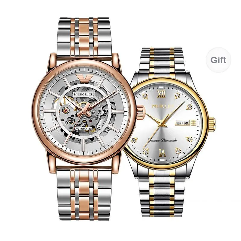 MUKUO Black Warrior Automatic Mechanical Movement Watch Unisex Black Dial-14