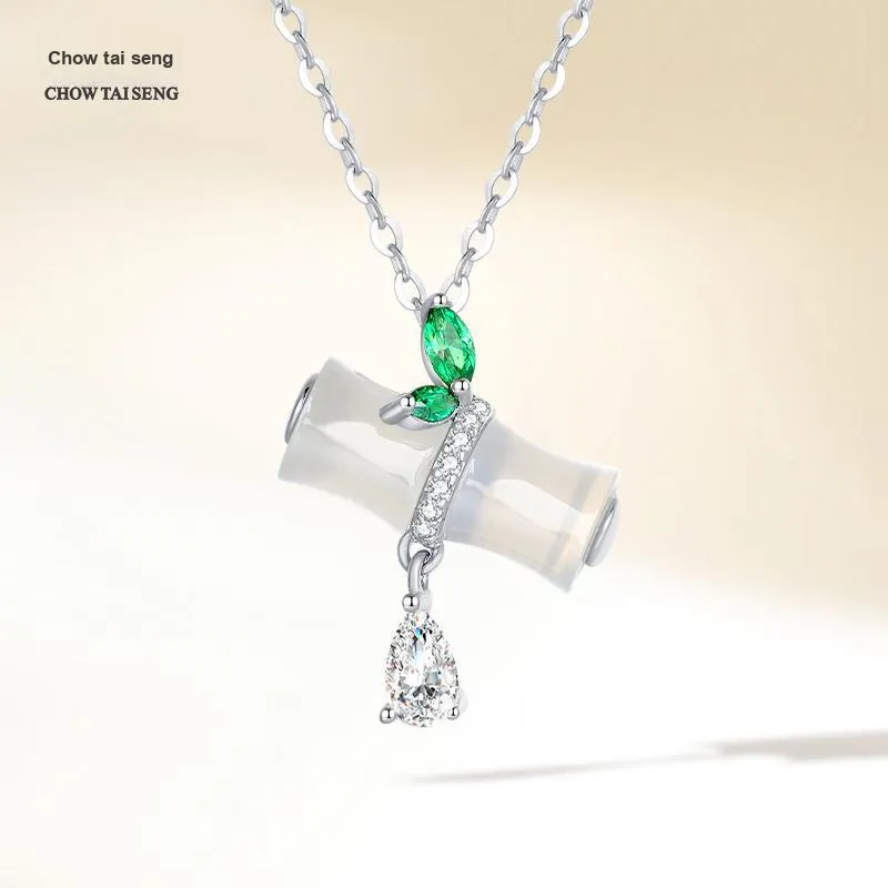 CHOW TAI SENG Chalcedony Jade Necklaces Women's-4
