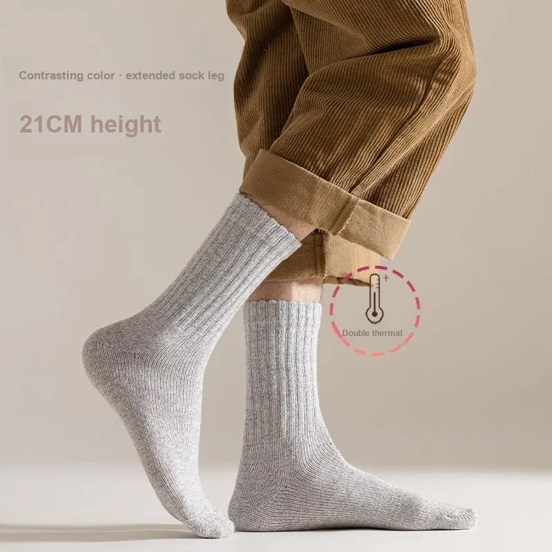 MIIOW Mid Calf Socks Men's 5 Pack-36