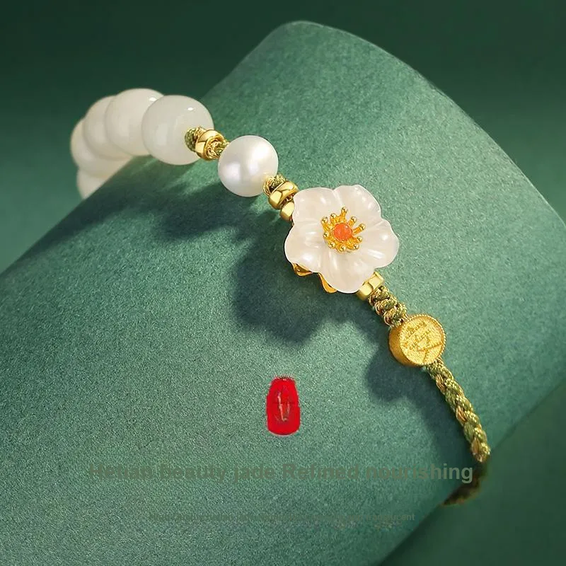 Fu Ru Ji Hetian Jade Bracelets White Jade/Pale Greenish White Jade Women's-3