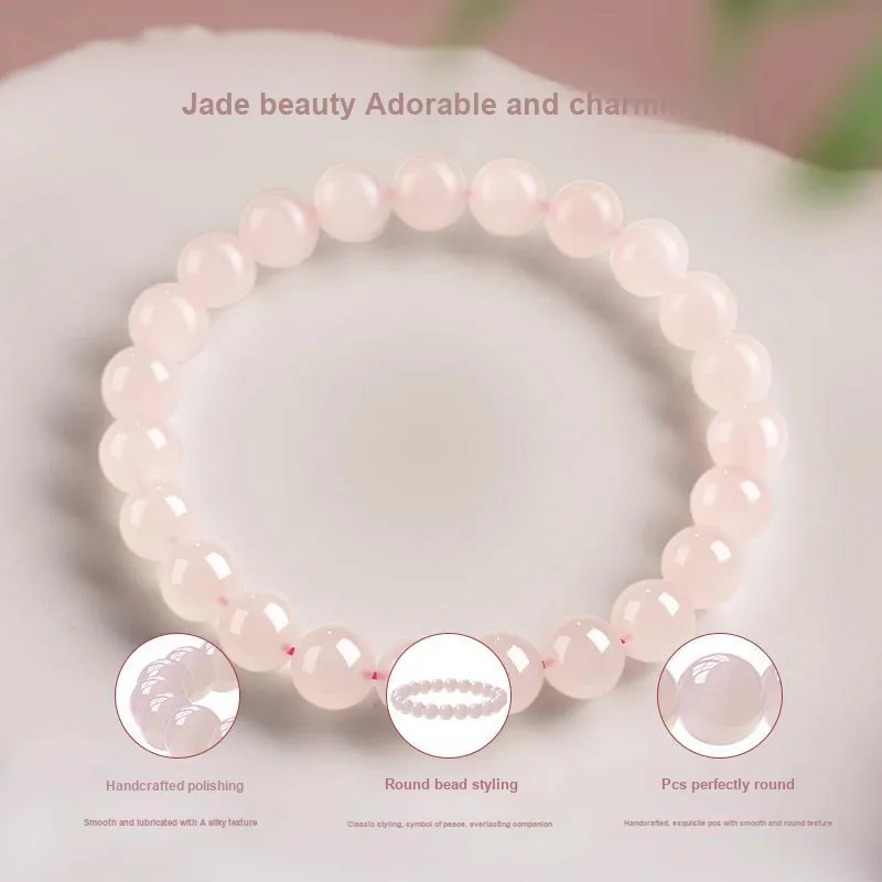 ALLOVE Hetian Jade Bracelets Lotus Root Powders Unisex-2