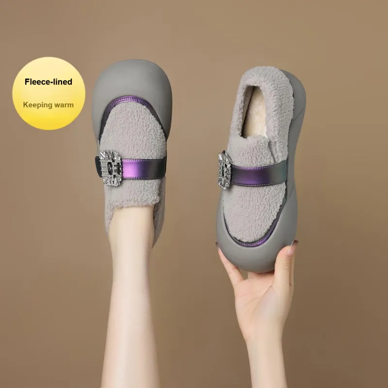D:FUSE SCANDINAVIA Warm And Wear-Resistant Coverage Low-Top Casual Shoes 4..5cm Women's-17