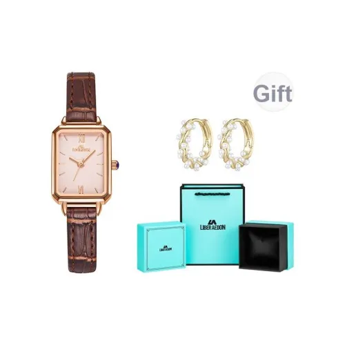 LIBER AEDON Кварцевый механизм розовый циферблат женские часы коробка "Сердцебиение"