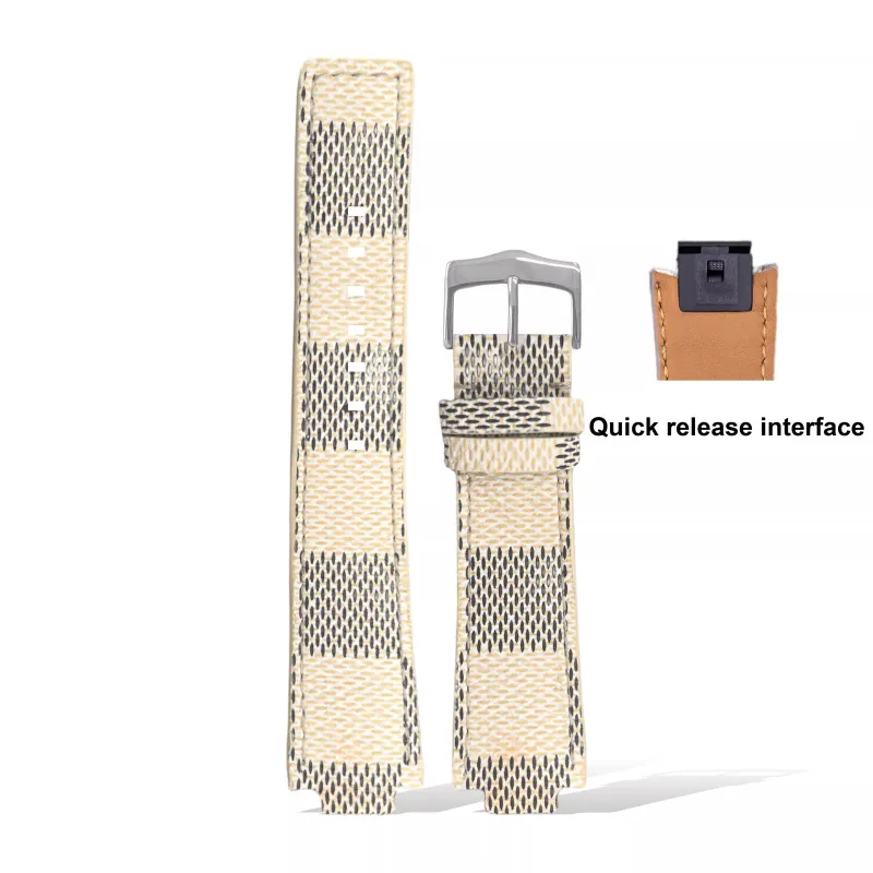 Yuloran LV Compatibility Watch Band Genuine Leather Material-21