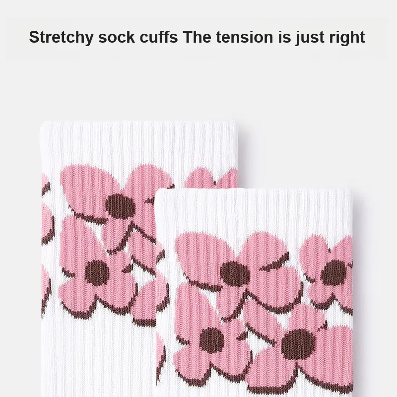 Primeet Mid Calf Socks Fall Unisex 5 Pack-32