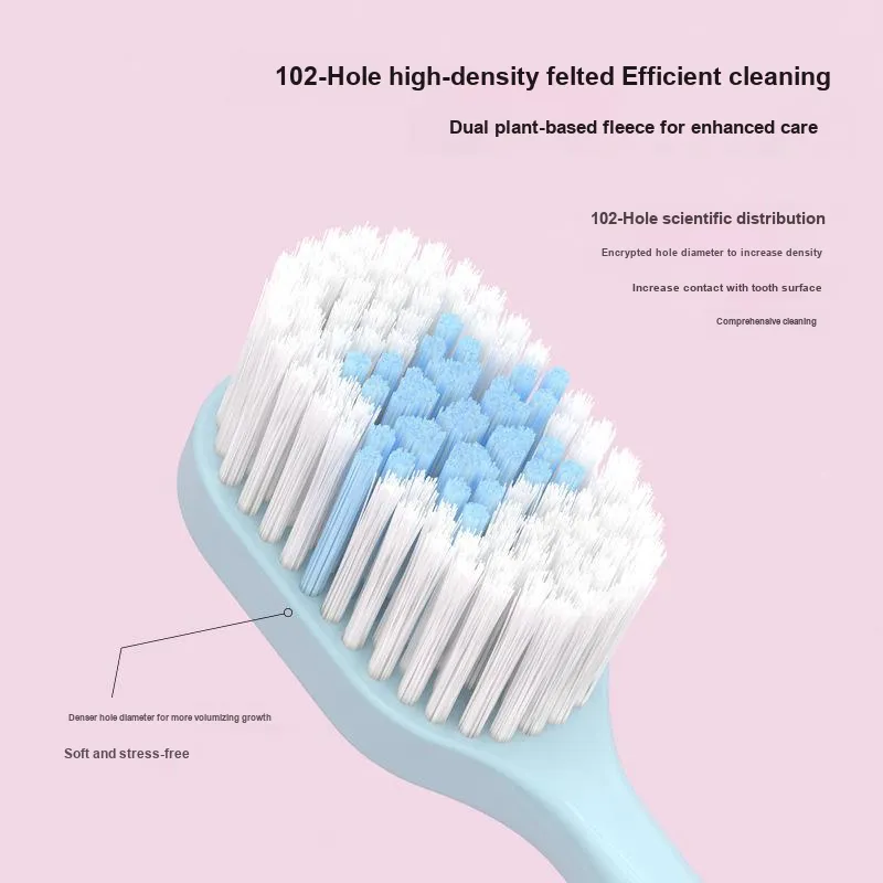 MIKEMEIZHUANG Adults' Household Wide Head With 100 Holes Brush Head Toothbrushes Tooth Cleaning-2