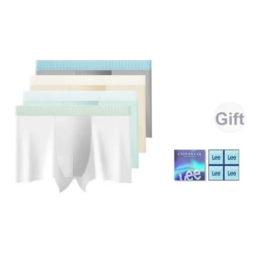 Lee 7A Антибактериальный Охлаждающий Ice Silk Трусы Подарочная Коробка Мужской 4 Пачки Независимый Упаковка