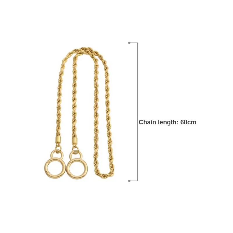 Jingxi Metal Chain Non-Fading Premium Twisted Crossbody Bag With Shoulder Strap Women's Gold-Plated-1