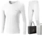 Men's Crew Neck Set (White) 100% cotton Antibacterial Soft/Shopping Bag Included