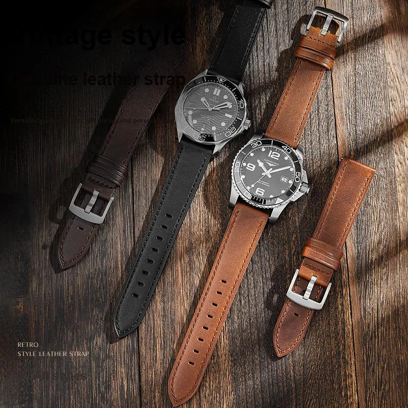 IStrap Huawei Compatibility Watch Band 120+75mm Cowhide Leather Material-6