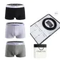 [Genuine Leather Belt]+[Black+White+Gray]100% cotton Underpants Box 3 Pack