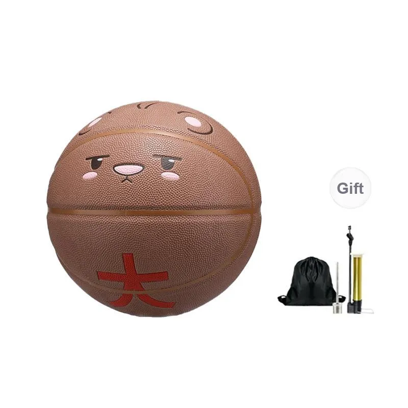 Erke x NANIANNATUNAXIESHIER Rubber Basketball Brown Size 7 Ball Training Unisex-1
