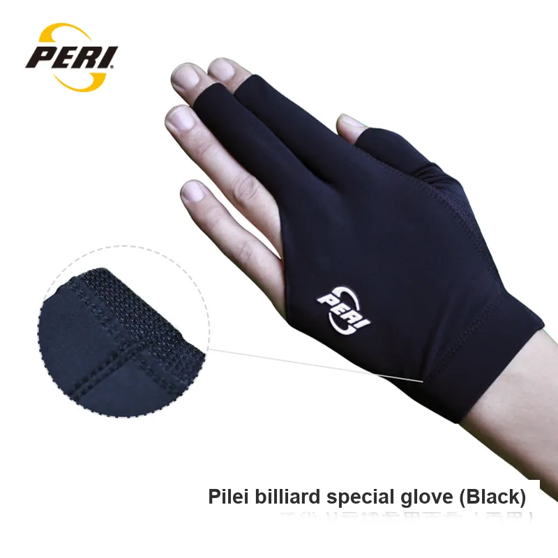 PERI Billiards Three Finger Gloves Lycra Unisex Blue Black-3