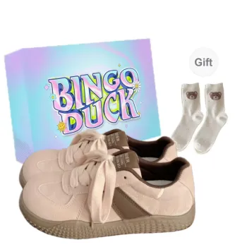 BINGO DUCK Slip Resistant Low Top Skateboard Shoes Women's