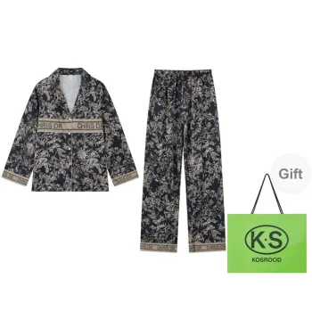 Kosrood Pajama Set Women's Black Gold