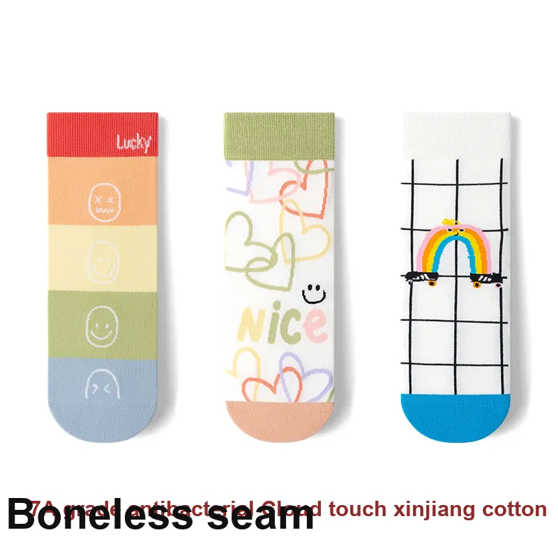 MIIOW Mid Calf Socks Unisex 3 Pack-1