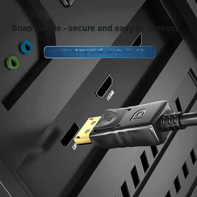 HP HUIPU DP To HDMI 24K Gold-Plated Plug Adapter Cable-2