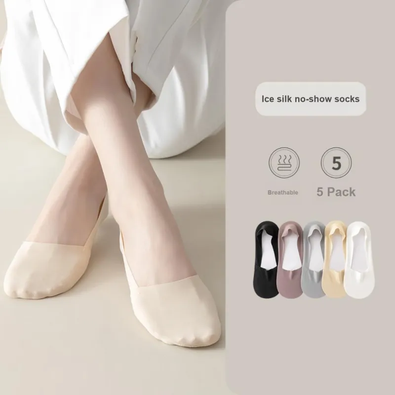 Caramella No Show Socks Women's 5 Pack Mixed Color-2