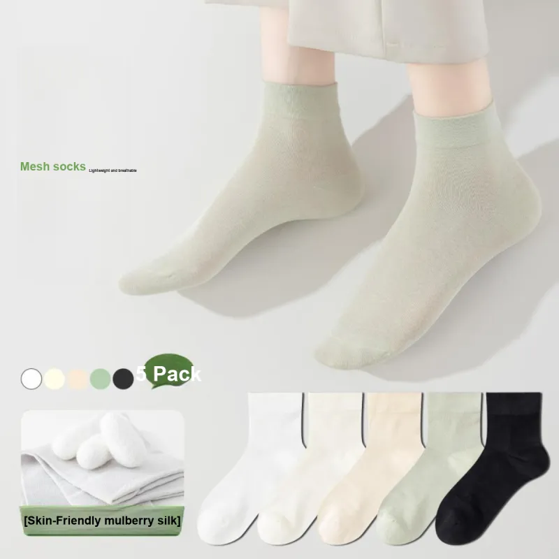 AUGUST Mid Calf Socks Women's 5 Pack-2