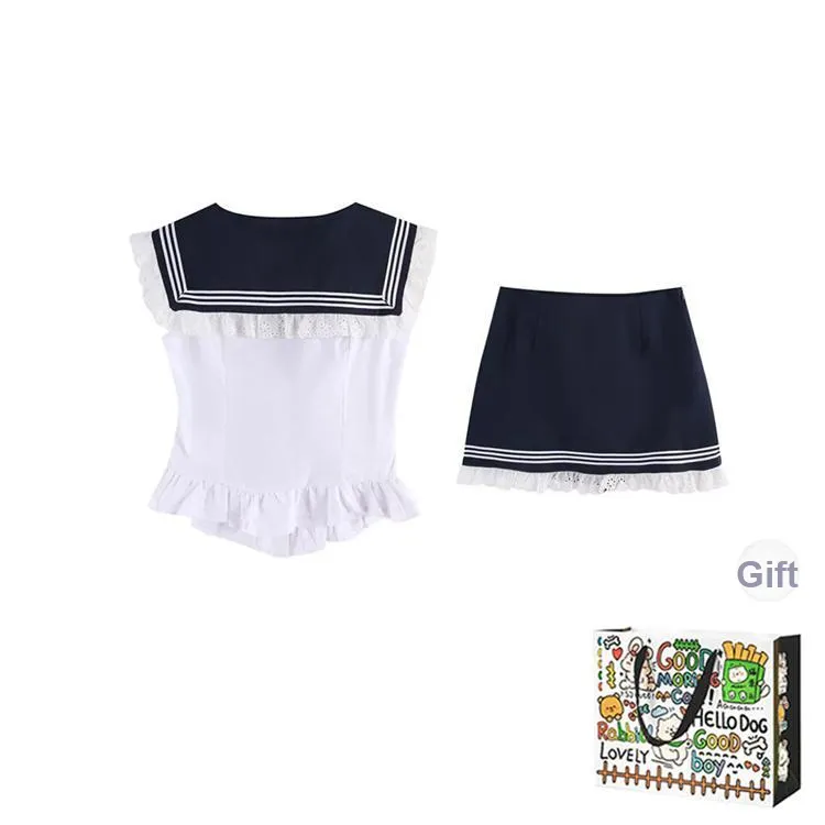 OURUOKE Two Piece Skirt Sets Women's-1