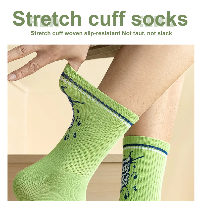 Taste The Color Mid Calf Socks Unisex 5 Pack-23