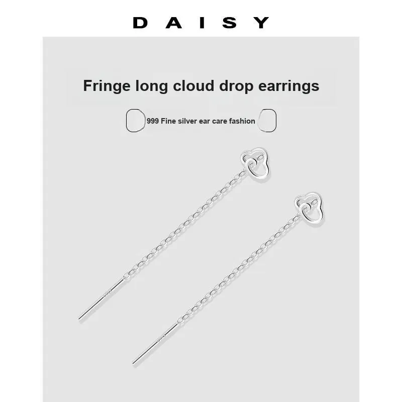 Daisy Dream 999 Fine Silver Earrings Women's-3