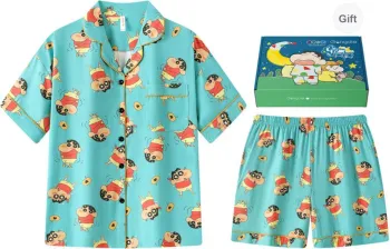 Gongdie x SHINCHAN Pajama Set Unisex Gift Box Set Green