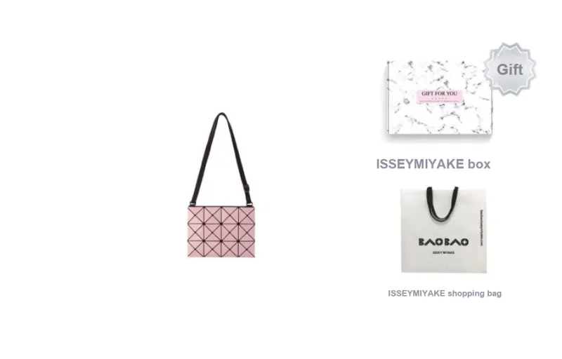 ISSEY MIYAKE Lucent Gloss Mi Polyvinyl Chloride Shoulder Bag, Crossbody Bag Regular Unisex Light Pink & Light Orange-4