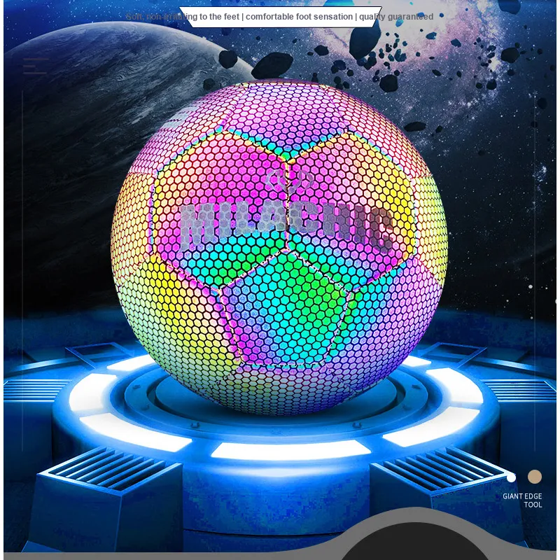 MILACHIC Size 4 5 Size Soccer PU Machine Stitched Soccer Ball Unisex Dazzling Color-4