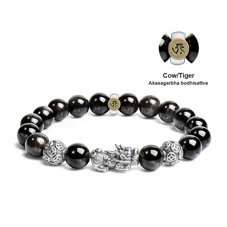 YINXIANGMOU Obsidian Bracelets Men's-10