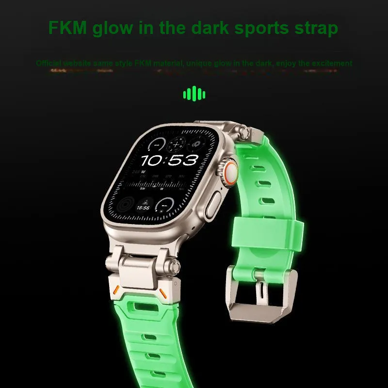 Yu Qing Apple Compatibility Watch Band Fluoroelastomer Material-1