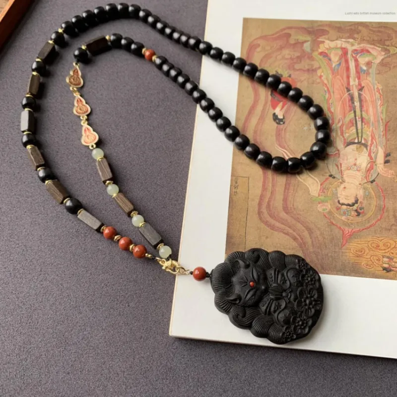 Red All Year Round Ebony Necklaces Unisex-4