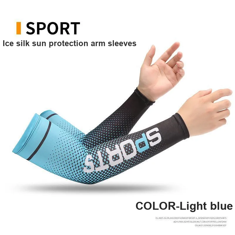 Genius Dawn Moon Riding Equipment Cycling Arm Sleeves Outdoor Indoor Unisex Ice Silk-9