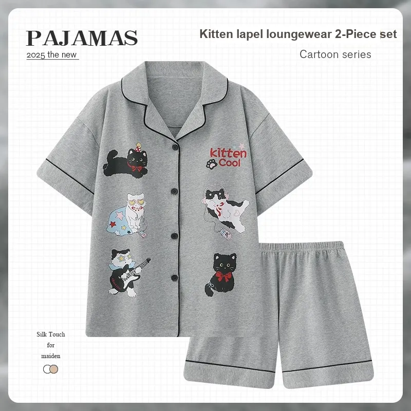 O'MESIK Pajama Set Women's Gray-1