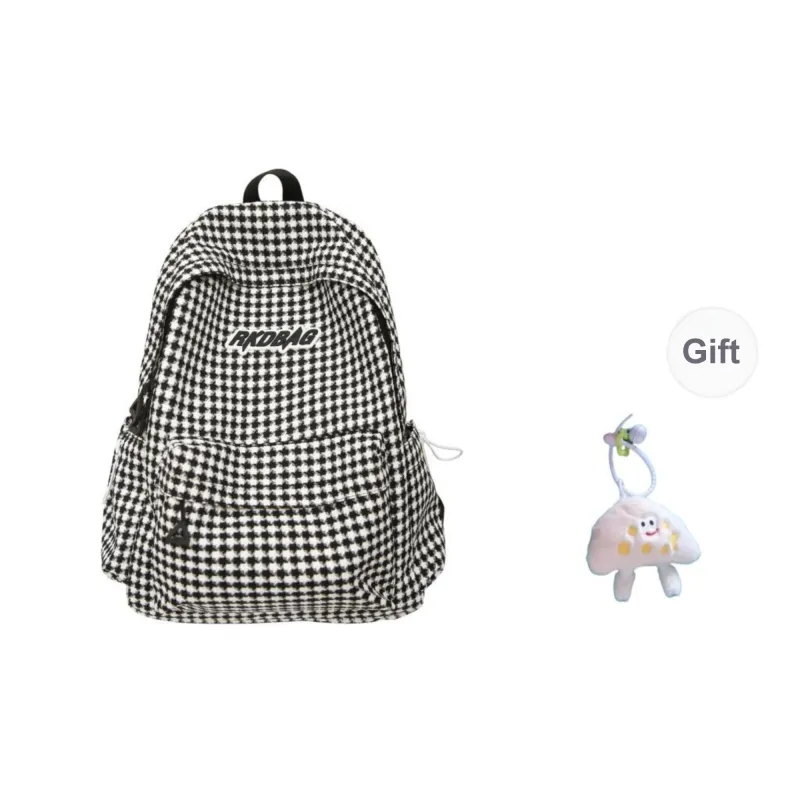 URBAN FOREST Nylon Backpack Unisex Red/Blue/Ecru/Black-18